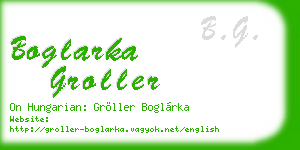 boglarka groller business card